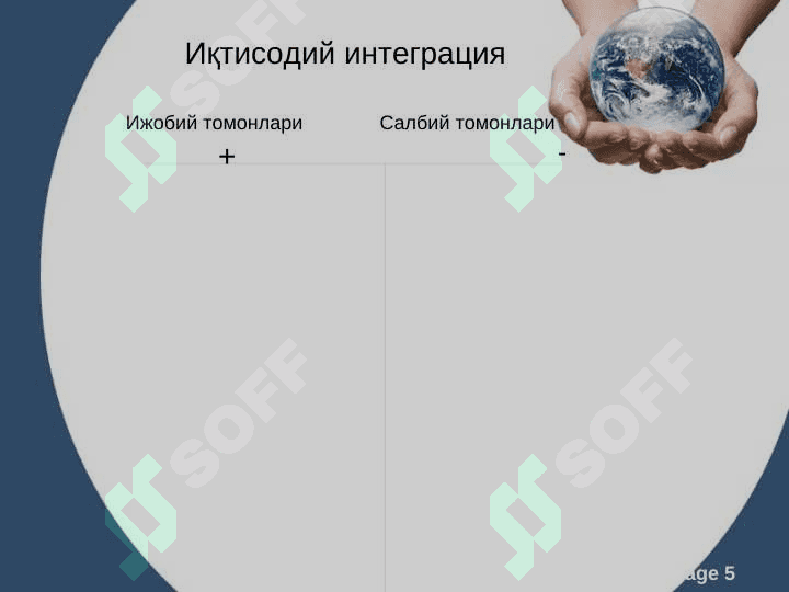 Жаҳон иқтисодиётида интеграция жараёнлари 5