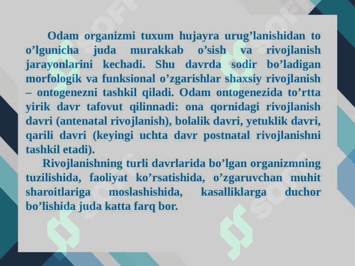 O’sish va rivojlanish qonuniyatlari 3