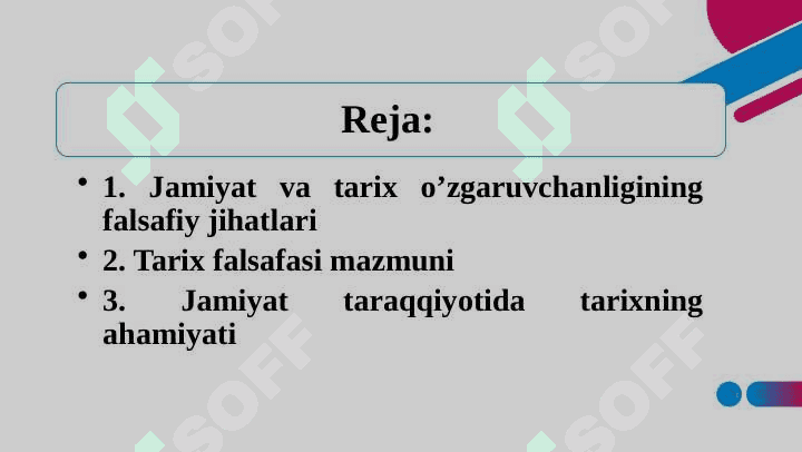 JAMIYAT TARAQQIYOTIDA TARIXNING MAZMUNI,YOʻNALISHLARI VA KONSEPSIYALARI 2