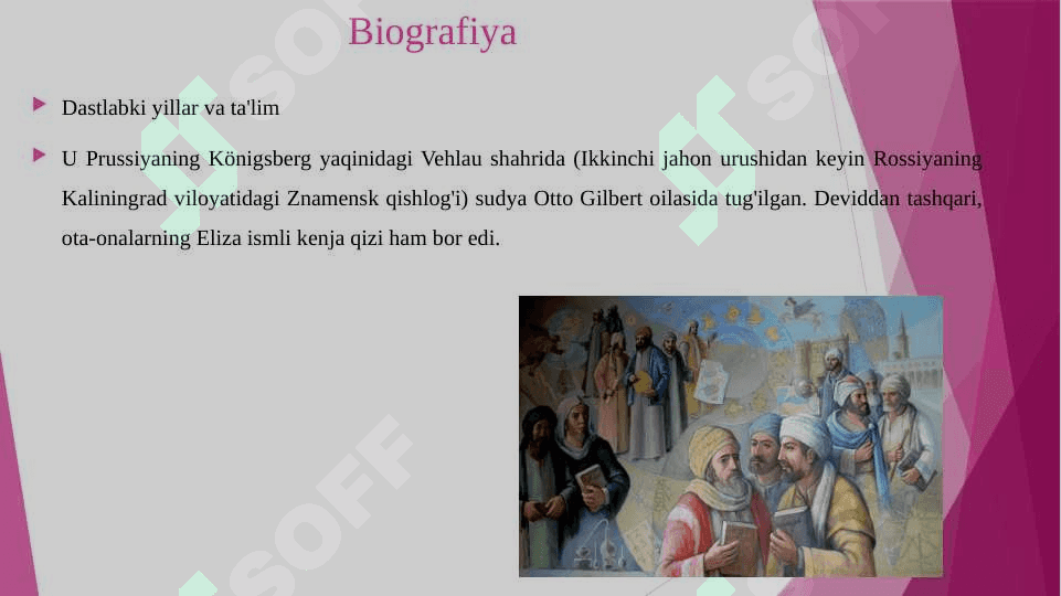 BUYUK OLIMLAR TADQIQOTLARIDA MATEMATIKA GILBERT 6