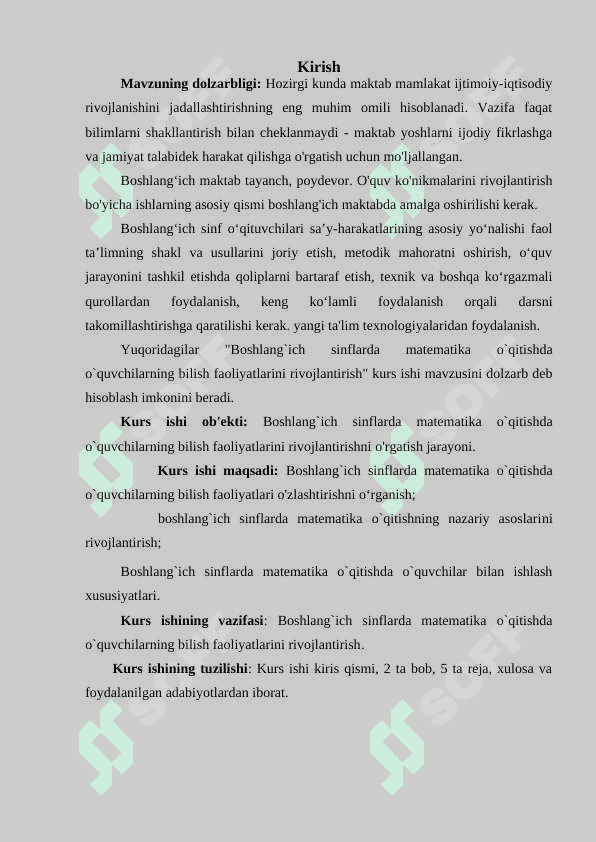 Boshlang`ich sinflarda matematika o`qitishda o`quvchilarning bilish faoliyatlarini rivojlantirish 3