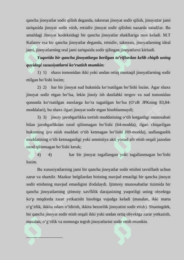 Jinoyat sodir etish bosqichlari tushunchasi,  turlari va ahamiyati 4
