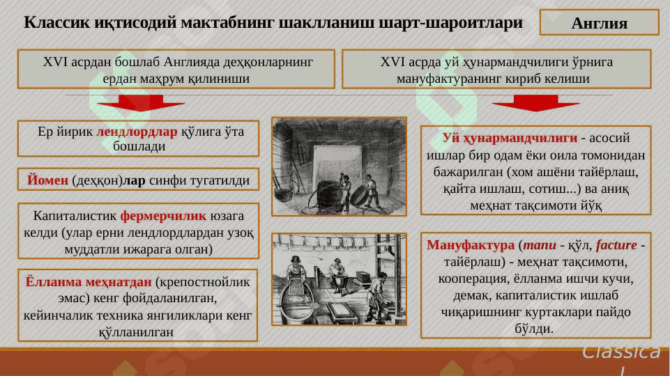 Илк классик иқтисодий мактаб. У. Петти 4