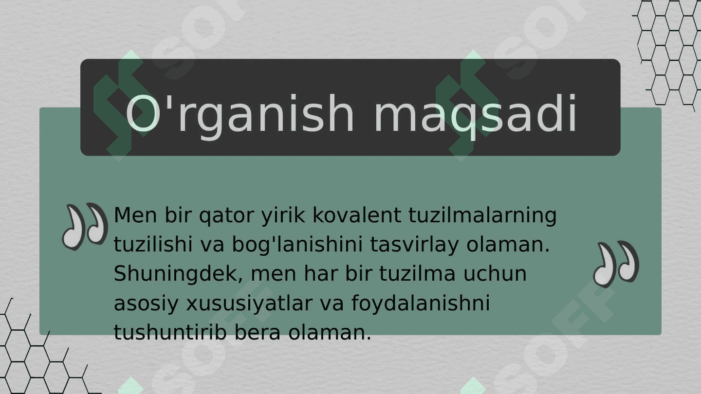 Gigant kovalent tuzilmalar 2
