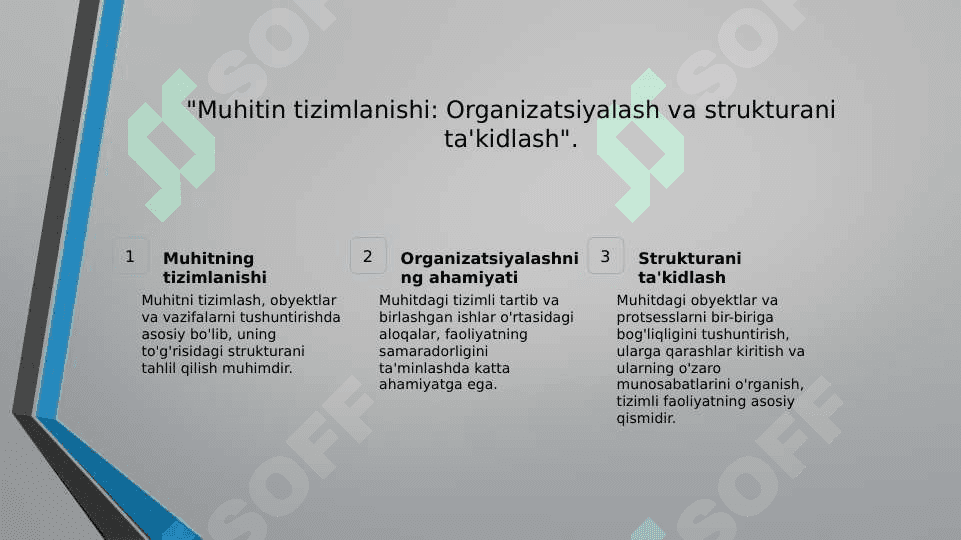 Muhitni tizimli organish, alohida jarayonlarni va ularning ozaro aloqasini kuzatish zaruriyati 3