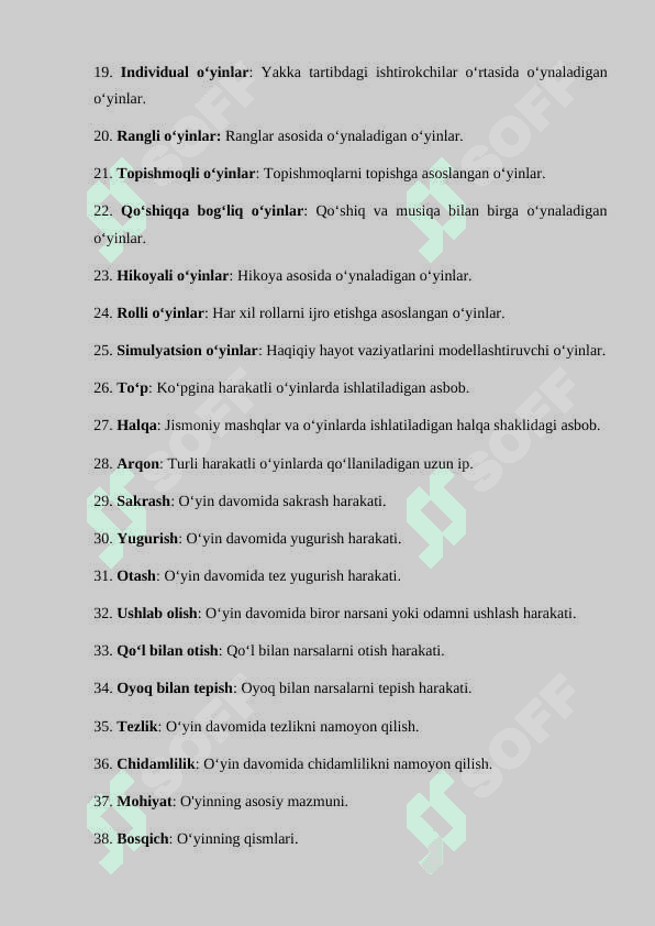Harakatga bogʻliq oʻyinlar va ularning turlari 2