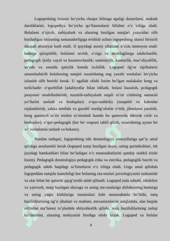 MAKTABGACHA YOSHDAGI BOLALARDA NUTQNING TALAFFUZ TOMONI BUZILISHLARI kurs ishi.docx 8
