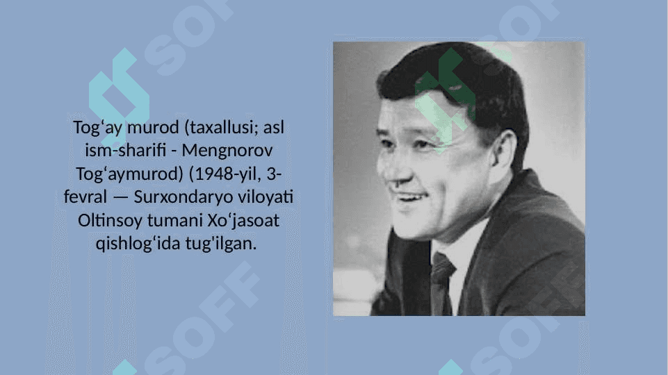 Tog:ay Murod "Otamdan qolgan dalalar" taqdimot, prezentatsiya 3