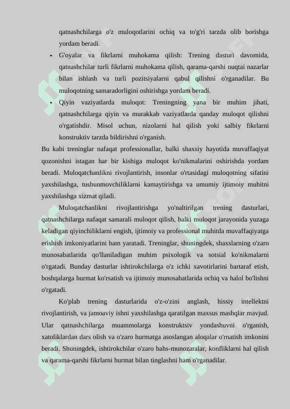 Muloqotchanlikni rivojlantiruvchi trening dastur ishlab chiqish 4
