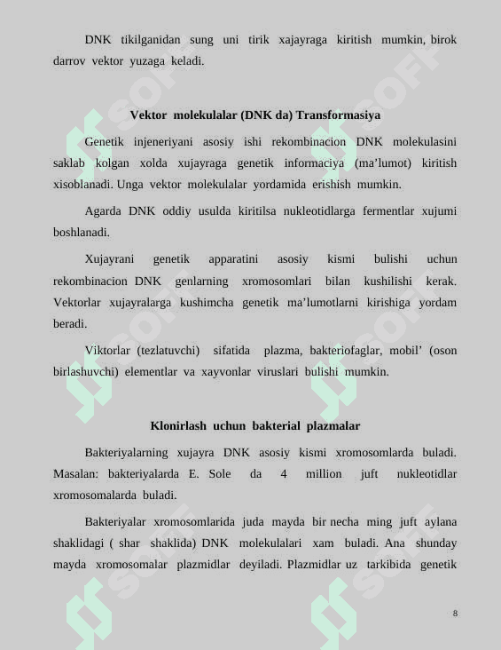 Genetik  injeneriya  asoslari 8