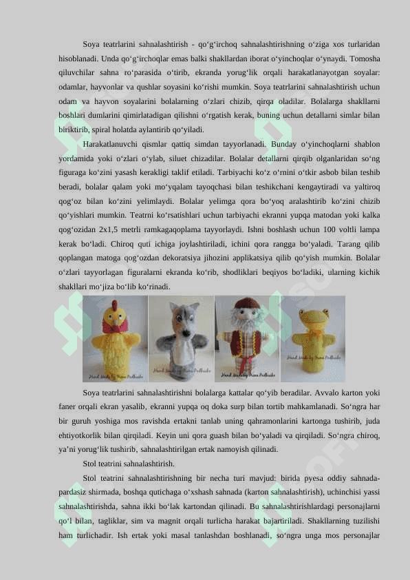 Maktabgacha yoshdagi bolalar ijodiy faoliyatining  turlari 2