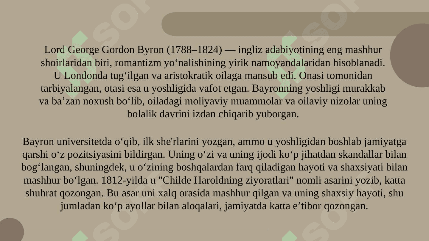 Bayron ijodida romantik obrazlar 2