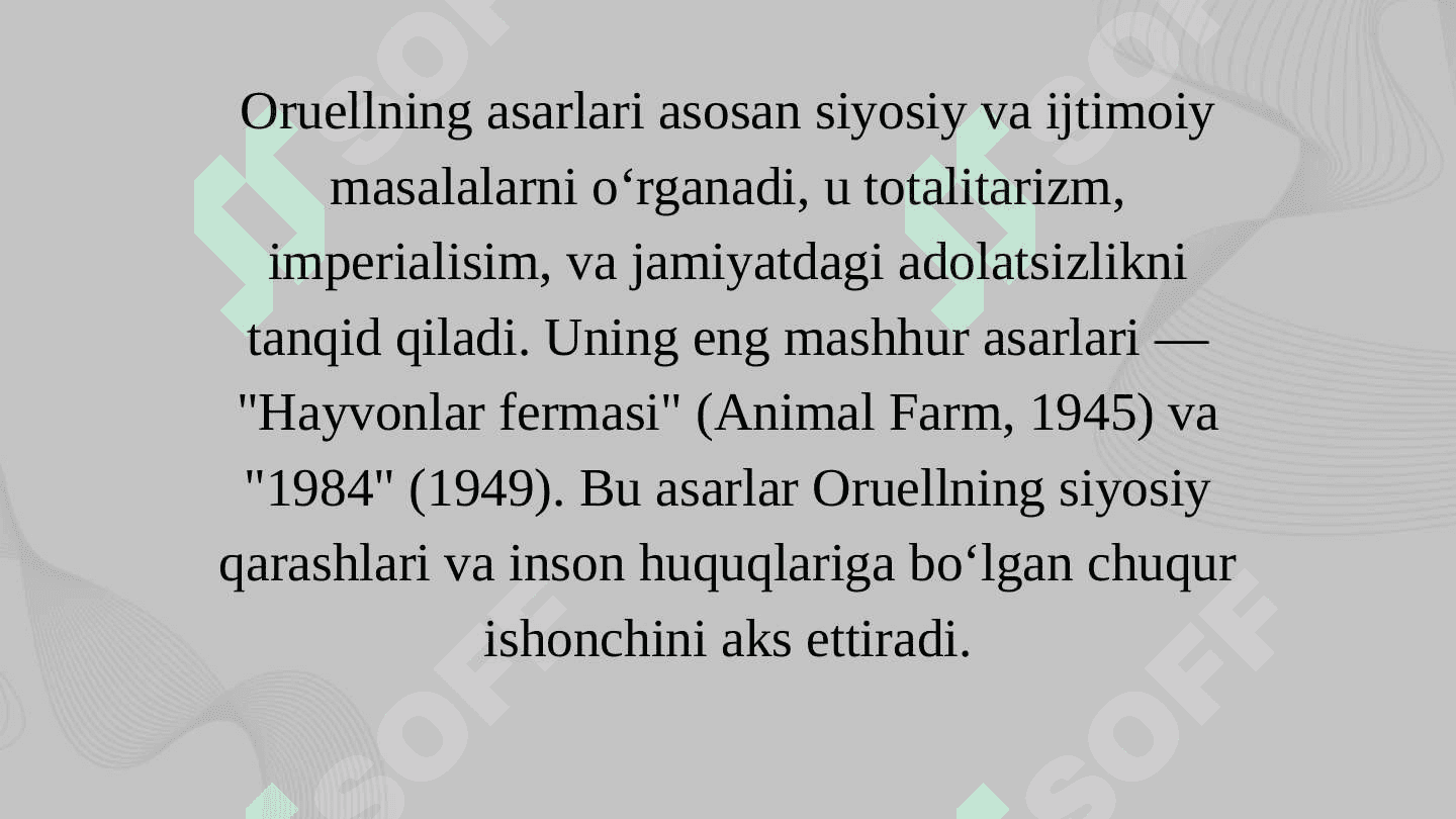 Jorj Oruelning Molxona asari tahlili 4