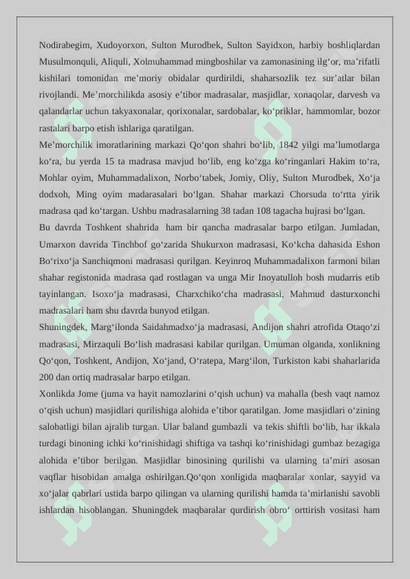 Qo‘qon xonligida Hunarmandchlik taraqqiyoti. 7