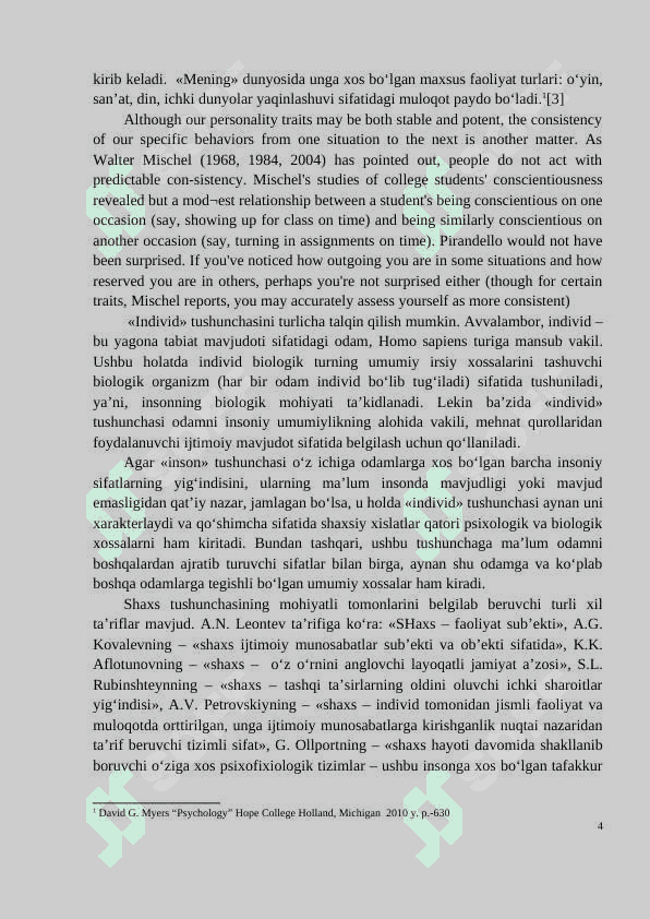 Shaxs rivojlanishining individuallik  xususiyatlari va ularning roli 4