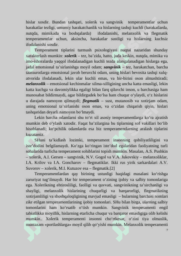 Shaxs rivojlanishining individuallik  xususiyatlari va ularning roli 7