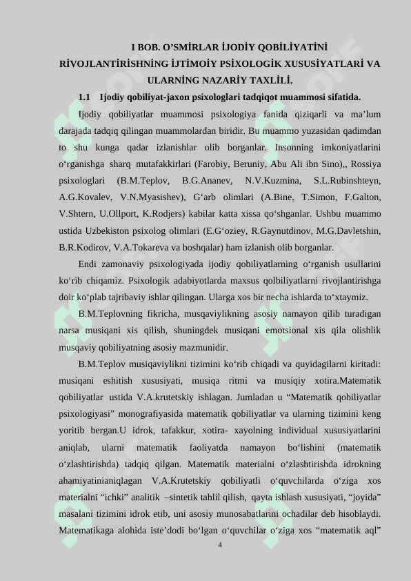 Qobiliyat va uni rivojlantirishda psixologik xususiyat 4