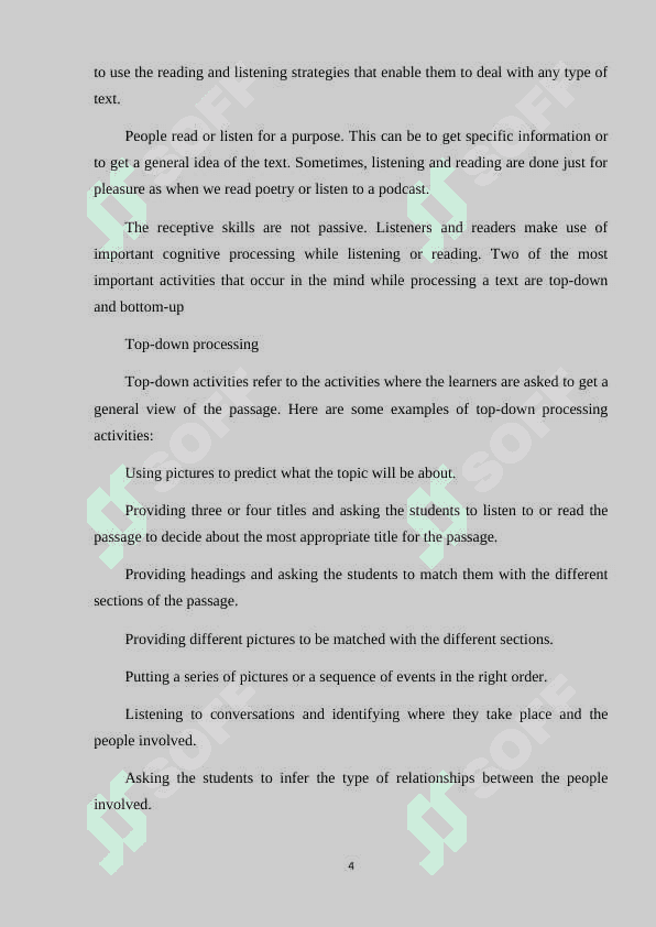 Activity design and presentation on receptive skills 4