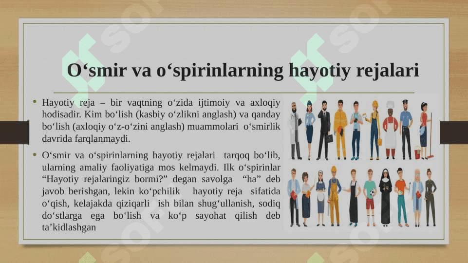 O’spirinlarni kasb tanlashdagi muommolari 8