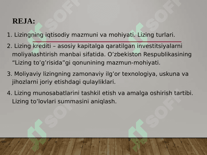 Investitsiyalarni moliyalashtirishning lizing mexanizmi 2