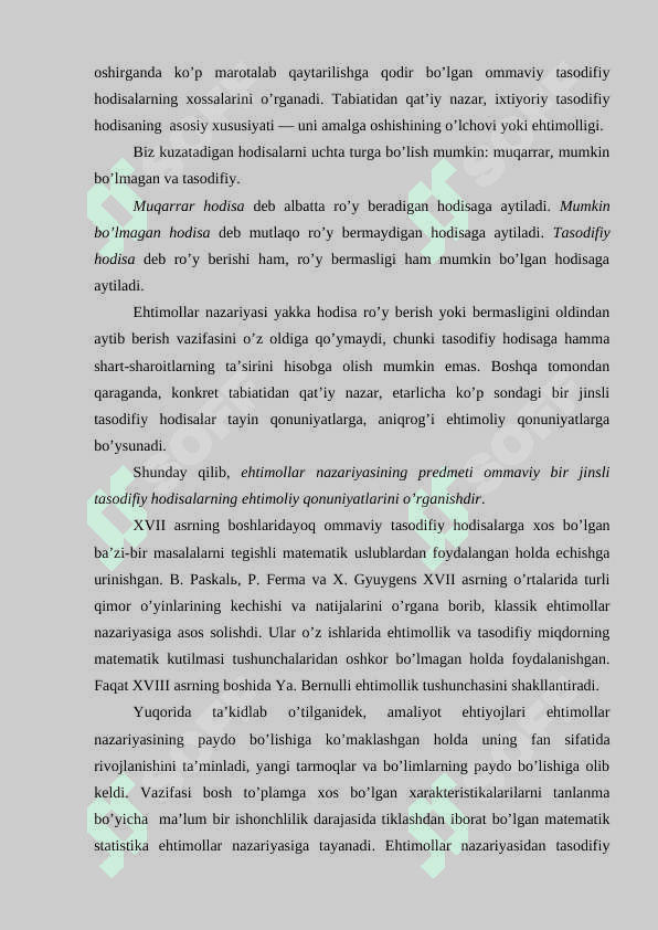 Ehtimollikning eng soda xossalari 7