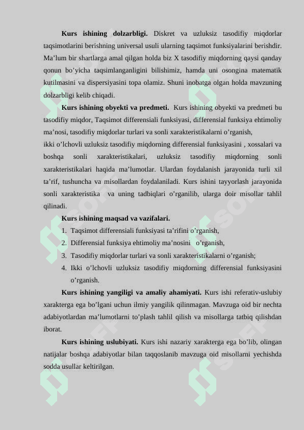 Xarakteristik funksiyalar sinfi va taqsimot sinfi orasidagi uzluksiz moslik haqidagi teorema. 5