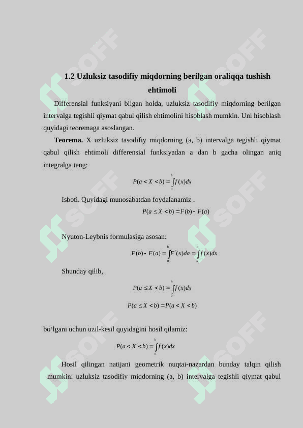 Xarakteristik funksiyalar sinfi va taqsimot sinfi orasidagi uzluksiz moslik haqidagi teorema. 8