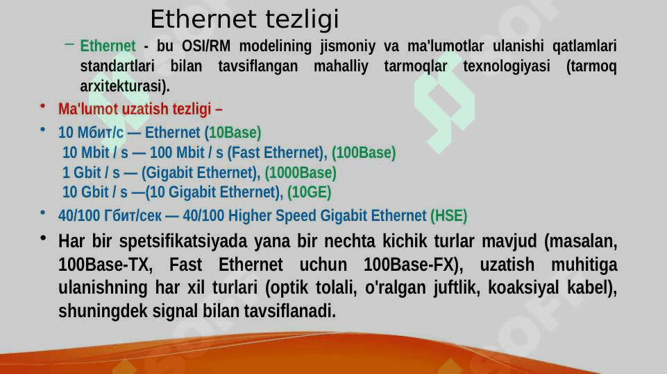 INTERNET TEXNOLOGIYALARI 8