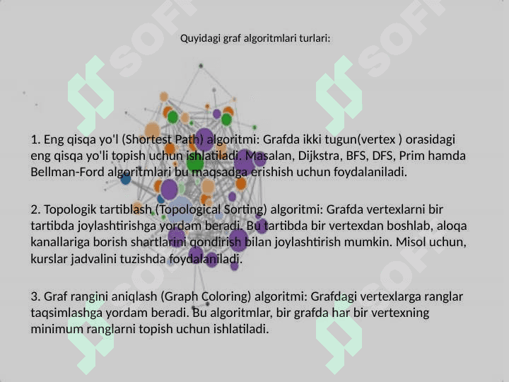 Graflar. Eng qisqa yoʻl algoritmi, DijKstra algoritmi 3