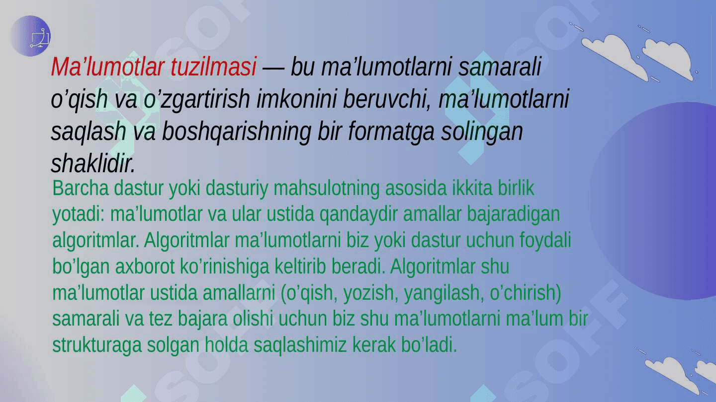 MA'LUMOTLAR TUZILMASI 3