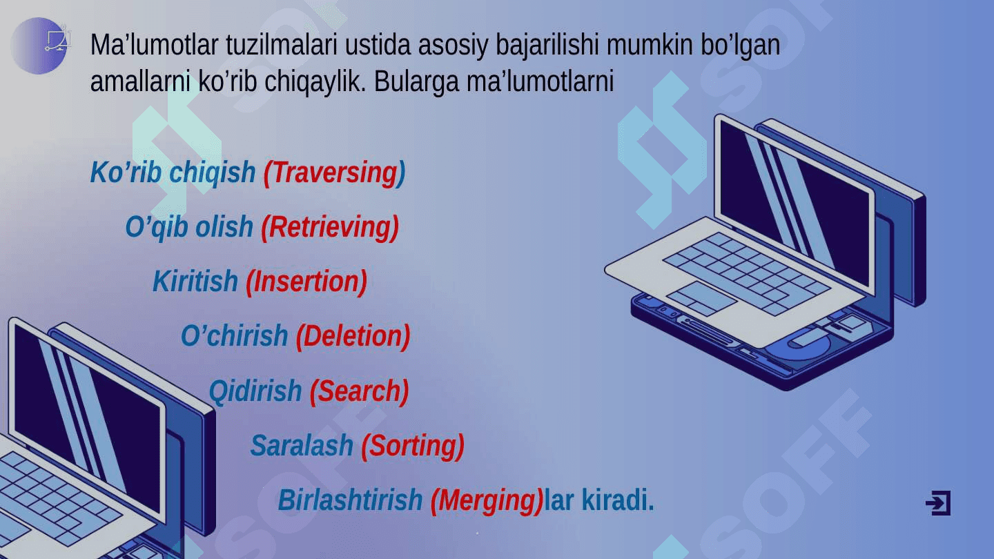 MA'LUMOTLAR TUZILMASI 5