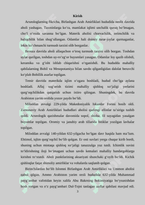 XIX asr oxiri XX asr boshlarida arab davlatlari 3