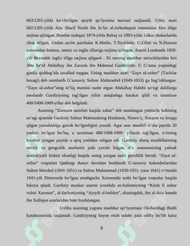 Turkiston tarixini yoritishda IX-XII manbalar 8