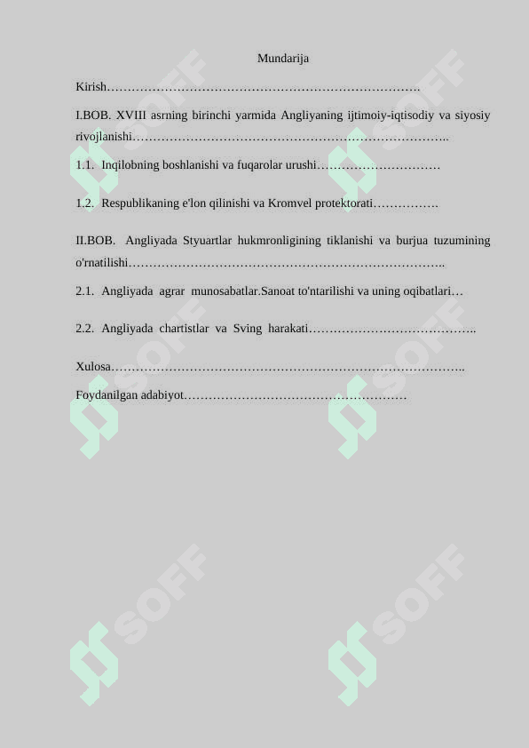 Angliya XVIII asrda 2