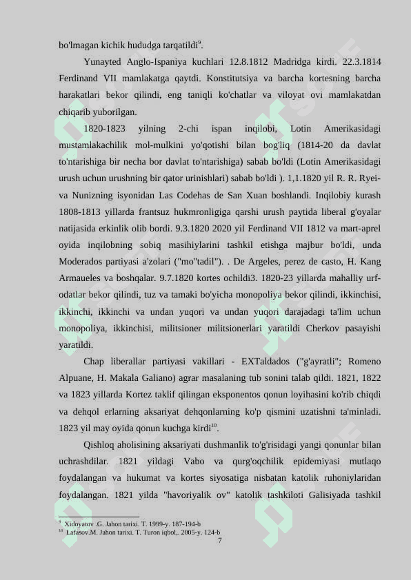 ISPANIYADA XIX ASRDAGI INQLOBLARI 7