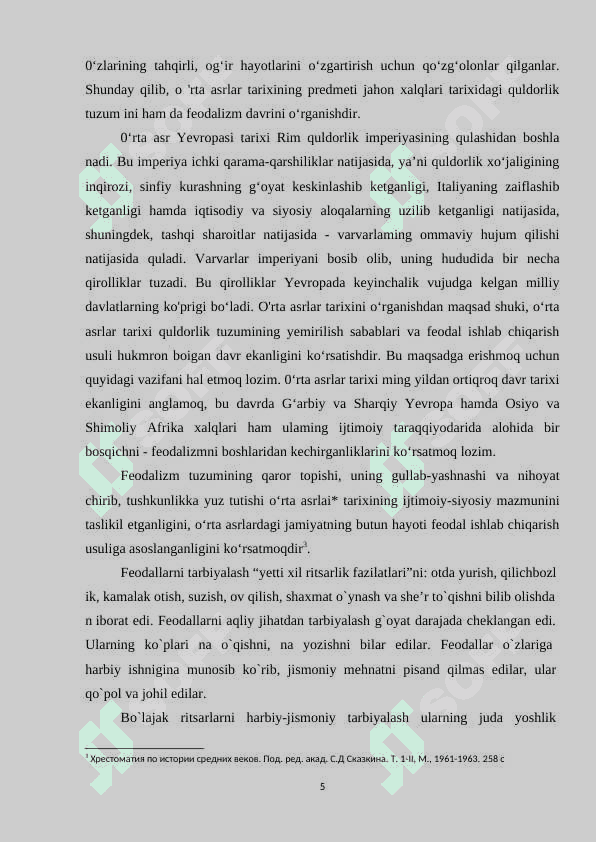 X -XI asrlarda Yevropada feodal munosabatlar rivoji 5