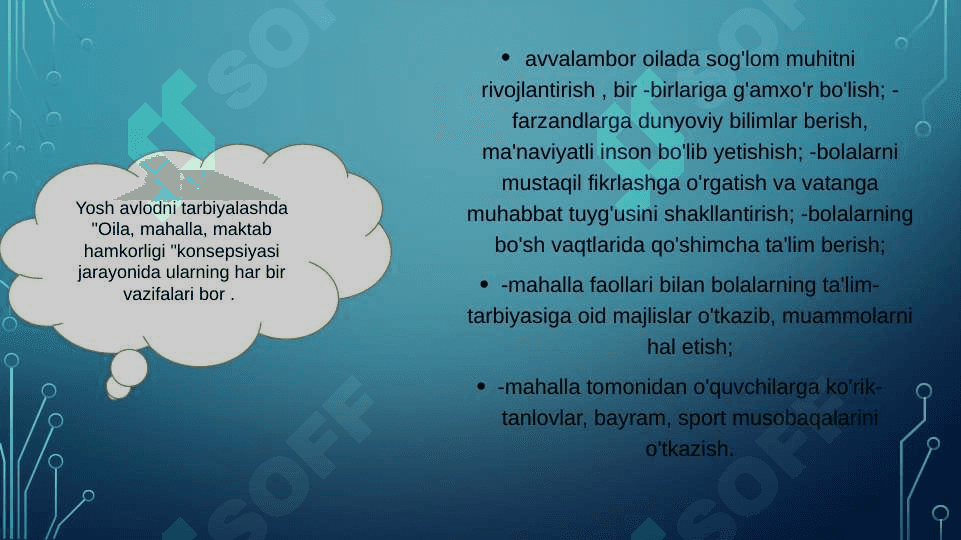 Oila, mahalla, taʼlim muassasasi  ijtimoiy- pedagogik hamkorligi 7