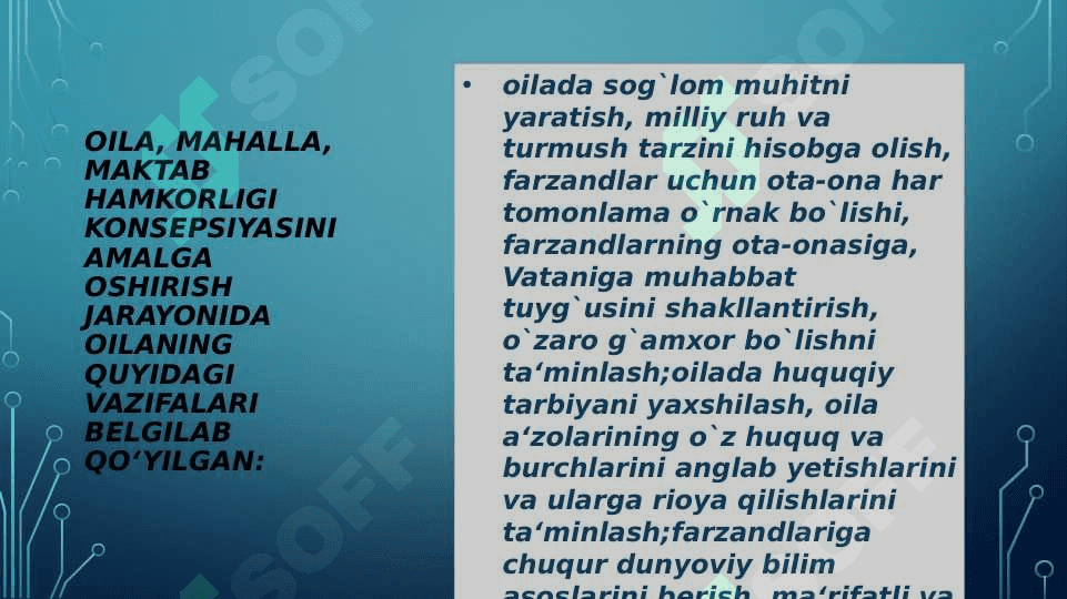 Oila, mahalla, taʼlim muassasasi  ijtimoiy- pedagogik hamkorligi 8