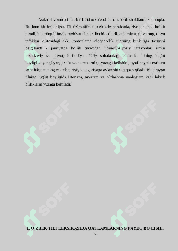 Oʻzbek tilida oʻzlashma neologizmlarning mavzuviy guruhlari 7