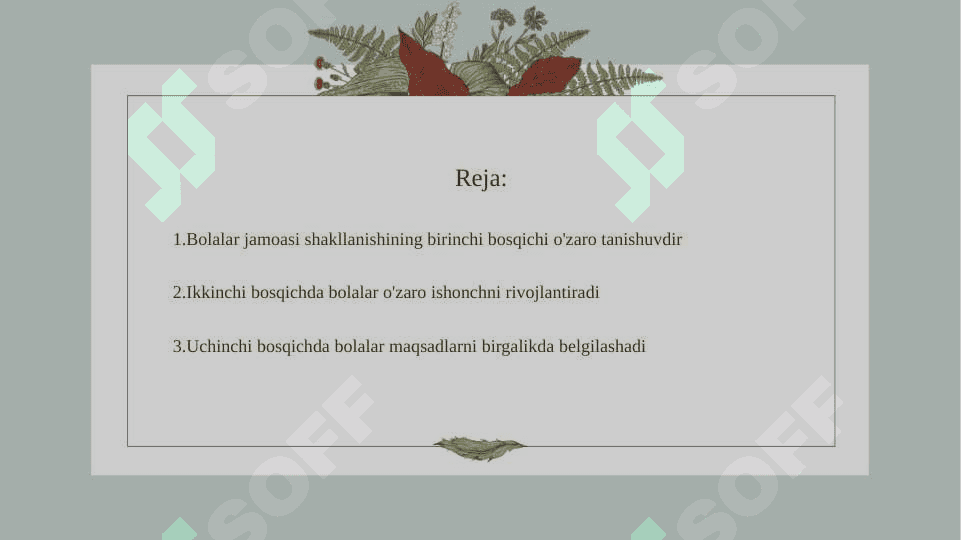 Bolalar jamoasining shakllanish darajalari va bosqichlari 2