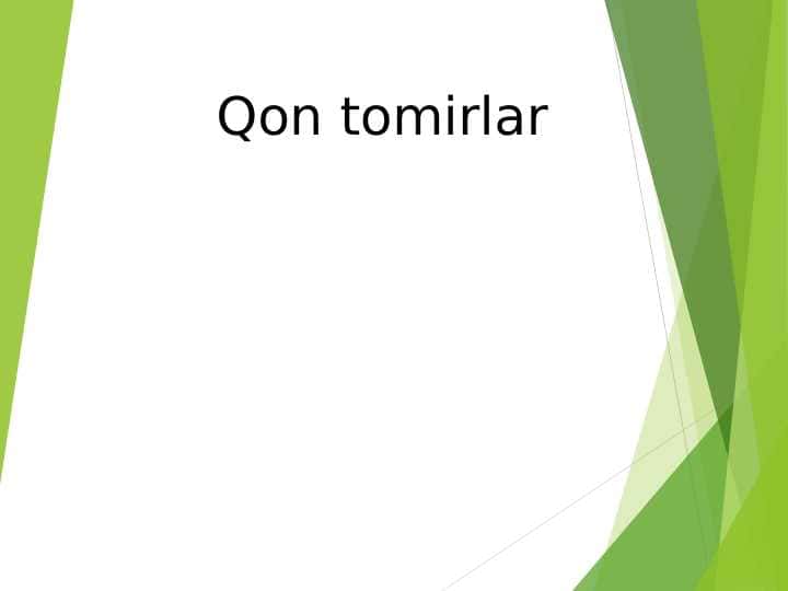 Qon tomirlar 1