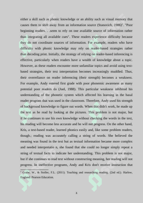 READING AS AN INTERACTIVE PROCESS 6