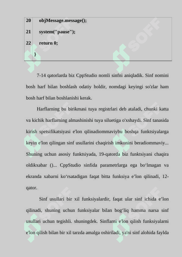 Sinf tushunchasi 8