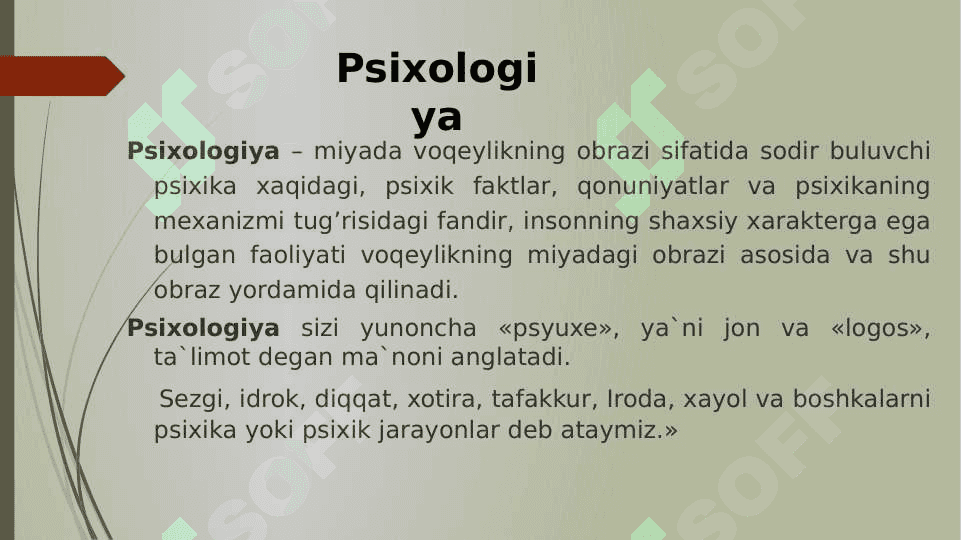 Psixologiya fanining dolzarb vazifalari va predmeti 2