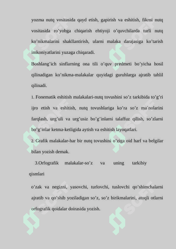 Boshlang’ich sinflarda ona tilini o’rgatishning  mazmuni va vazifalari 8