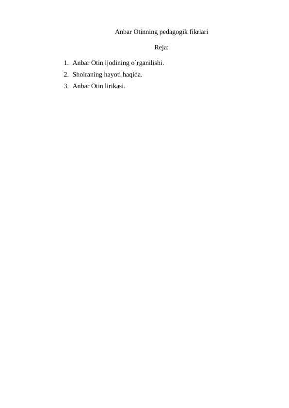 Anbar Otinning pedagogik fikrlari 1