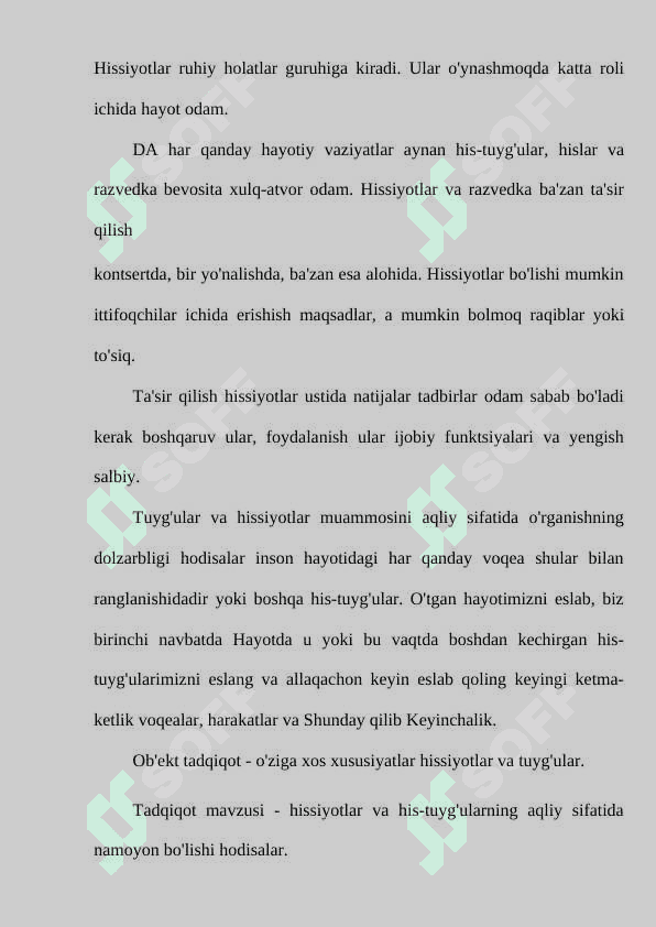 Hissiyotlar va tuyg'ular 4