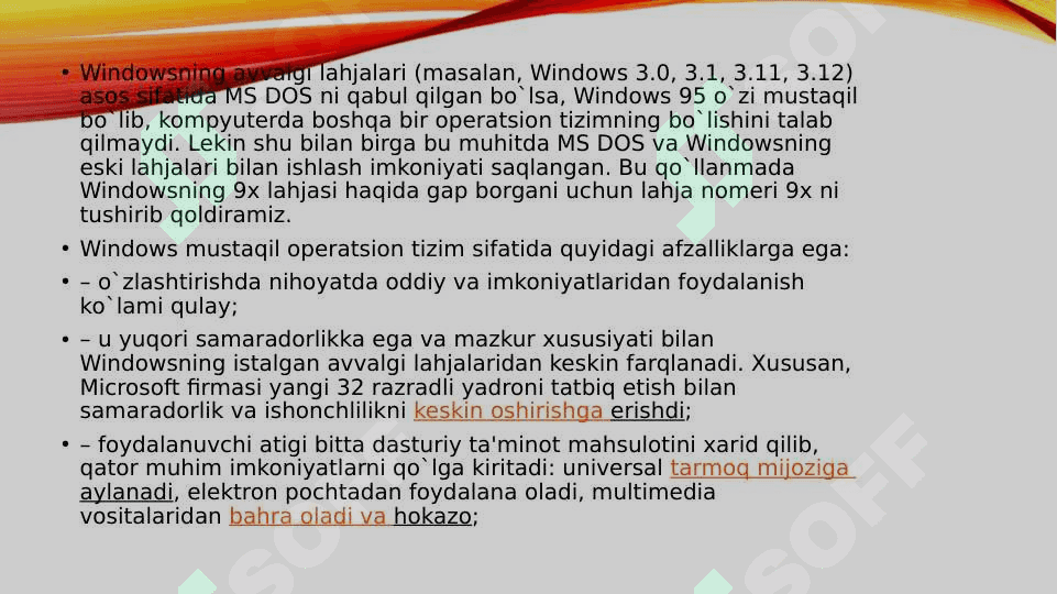 Windows operatsion tizimi haqida 4