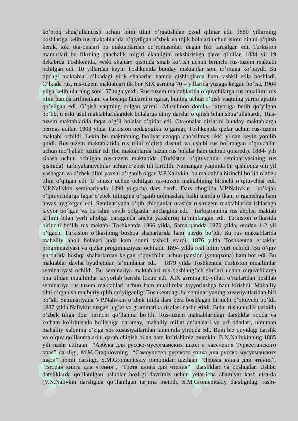 XIX asrning 2-yarmi – XX asrning 1-choragida Turkiston o‘lkasida tarbiya, maktab va pedagogik fikrlar. Mustaqillik yillarida pedagogik fikrlar rivoji. Qadimgi davrlardan to hozirgi davrgacha jahon mamlakatlarida ta’lim tizimi va pedagogika fani rivoji 7