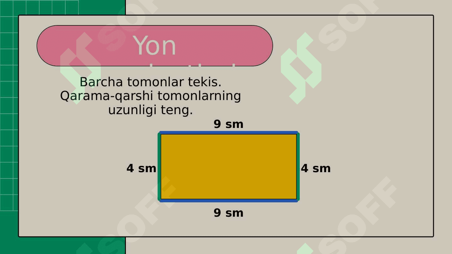 To'rtburchak xossalari 4